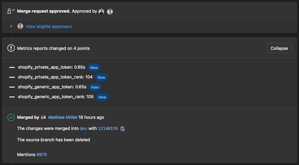 GitLab's metrics reports