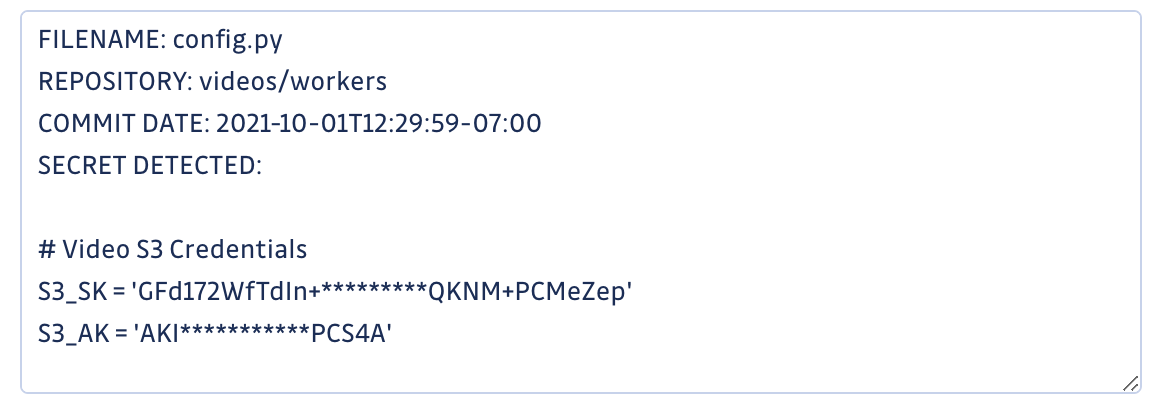 AWS Key found in Twitch Data