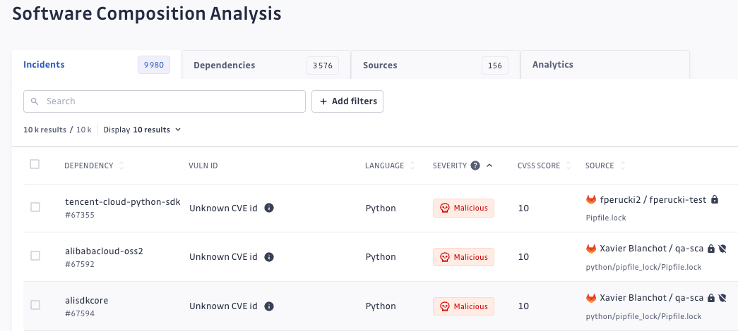 Malicious dependencies flagged