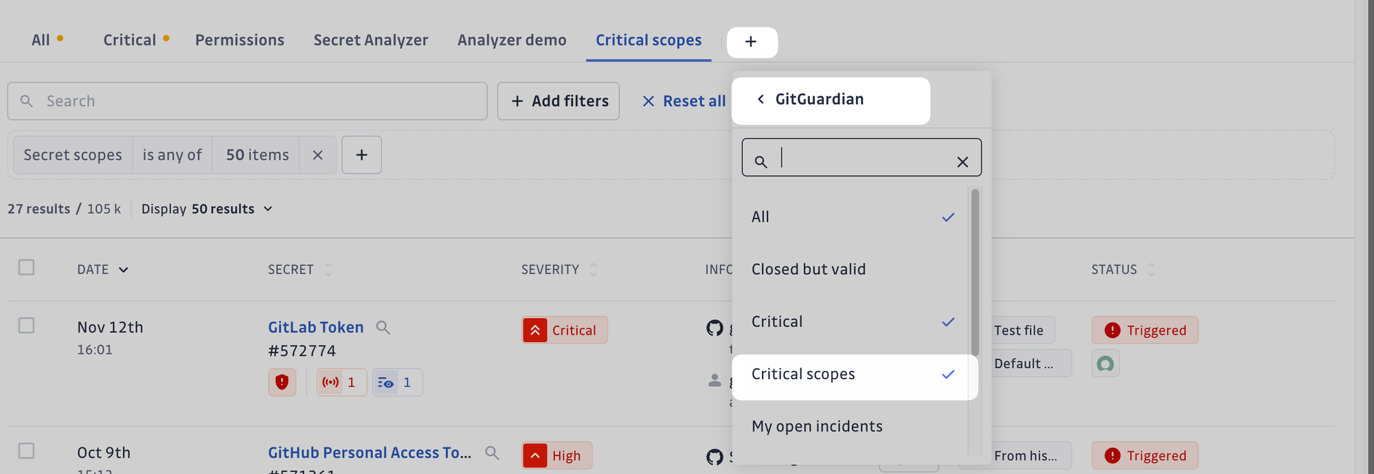 Accessing the Critical Scope view