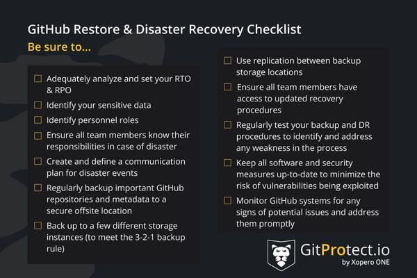 GitHub Restore And Disaster Recovery - Better Get Ready